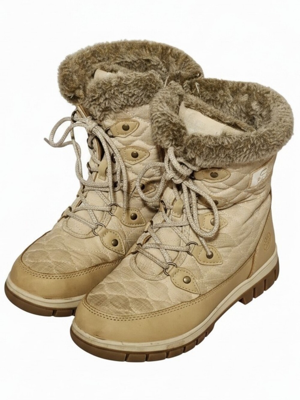Eddie Bauer Sterling Quilted Faux Fur Winter Boots - Size 8